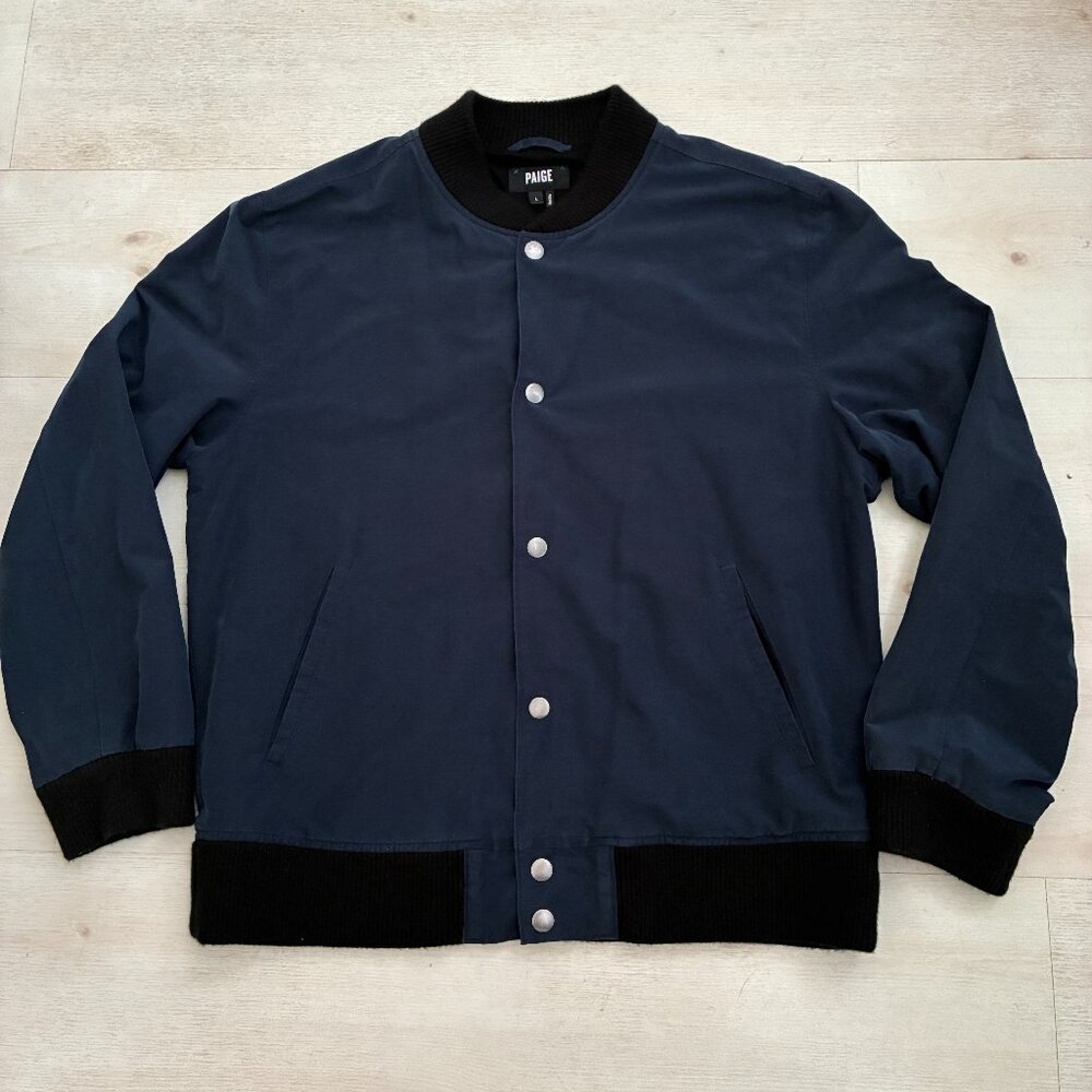 Paige Elliot Bomber Navy Jacket Size Large